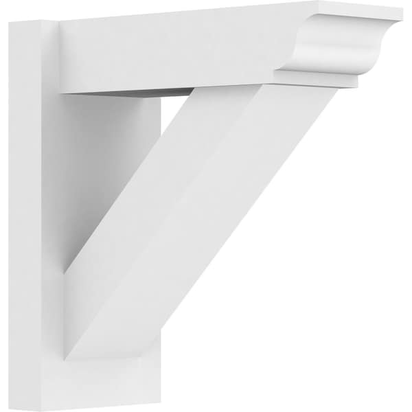 Ekena Millwork Traditional Architectural Grade PVC Outlooker with Traditional Ends, 7"W X 16"D X 16"H OUTP07X16X16TRA01 - main